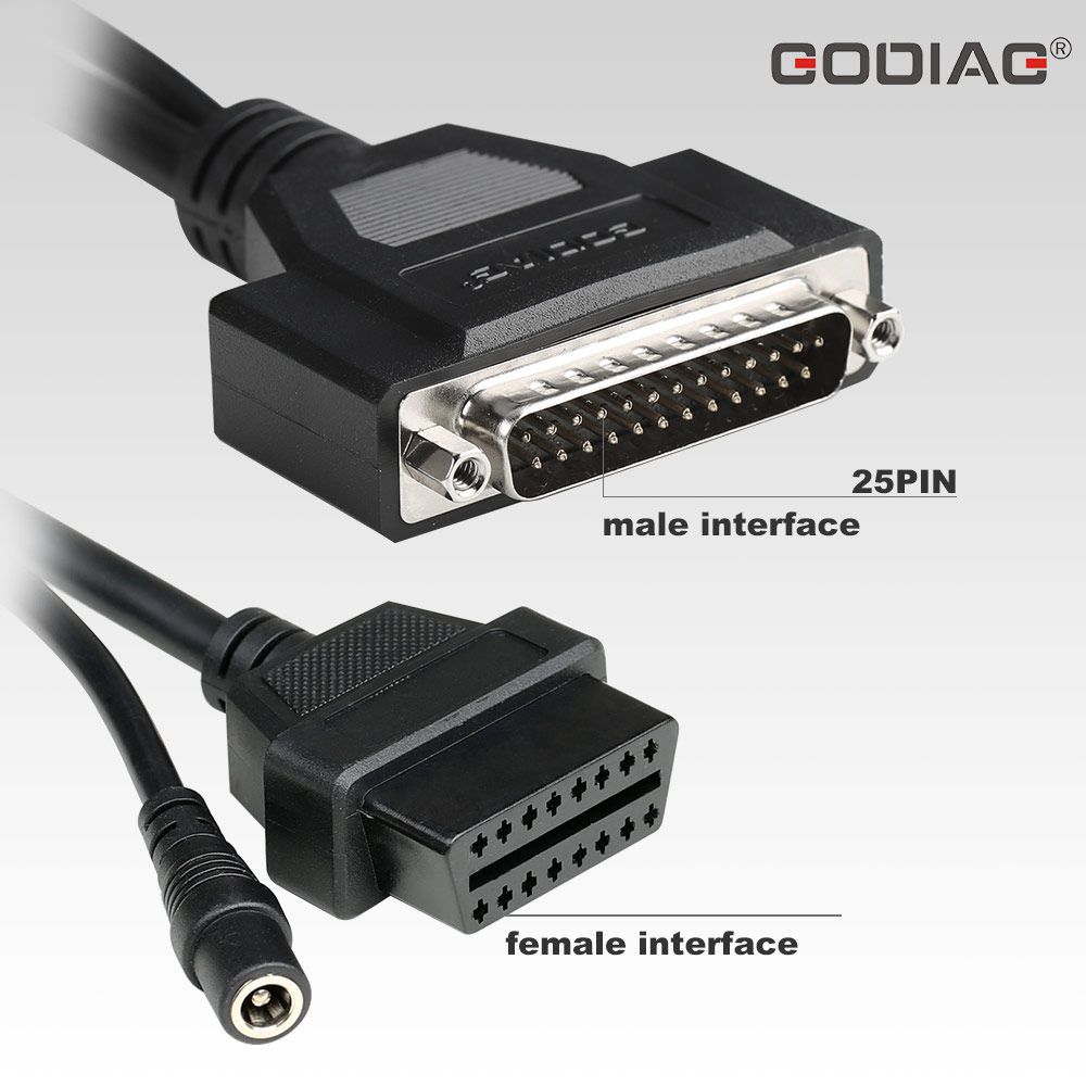 GODIAG OBD2 DB25 Kabel arbeiten zusammen mit farbigem Jumper Kabel DB25