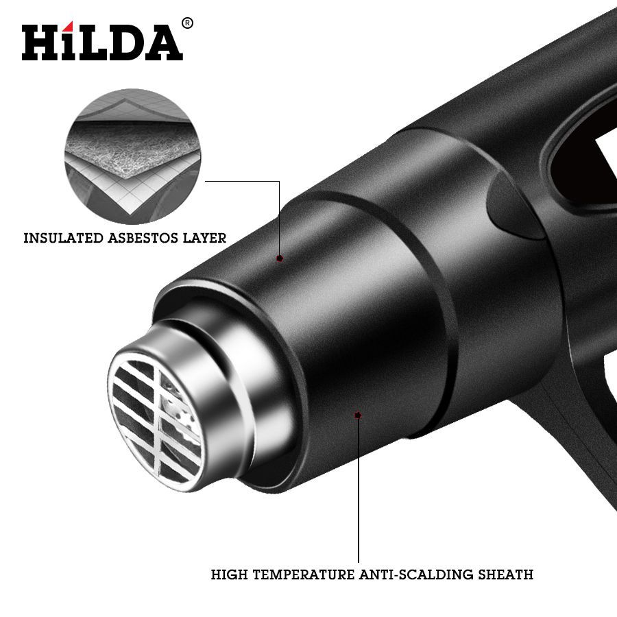 HILDA 2000W Heat Gun mit einstellbaren 2-Temperaturen Advanced Electric Hot Air Gun 220V Power Tool