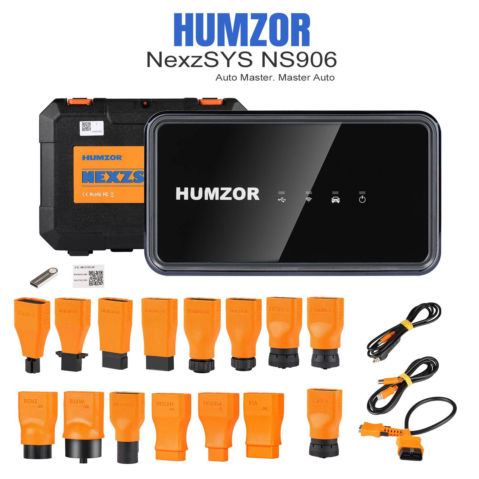 HUMZOR NexzSYS NS906 Auto und LKW Diagnose Tools Unterstützung Win7/8/10 System Alle System Diagnose