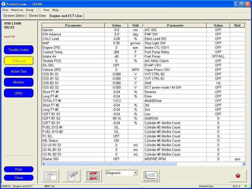 TOYOTA TIS CABLE Diagnosekabel