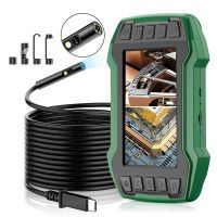 Single Dual Lens Industrial Endoscope Kamera 1080P 4.5"IPS Snake Video Inspection Camera mit 8 LED Detachable Semi-Rigid Cable