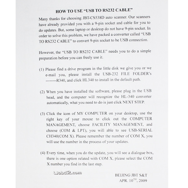 Benutzerhandbuch für JBT CS538D Scanner