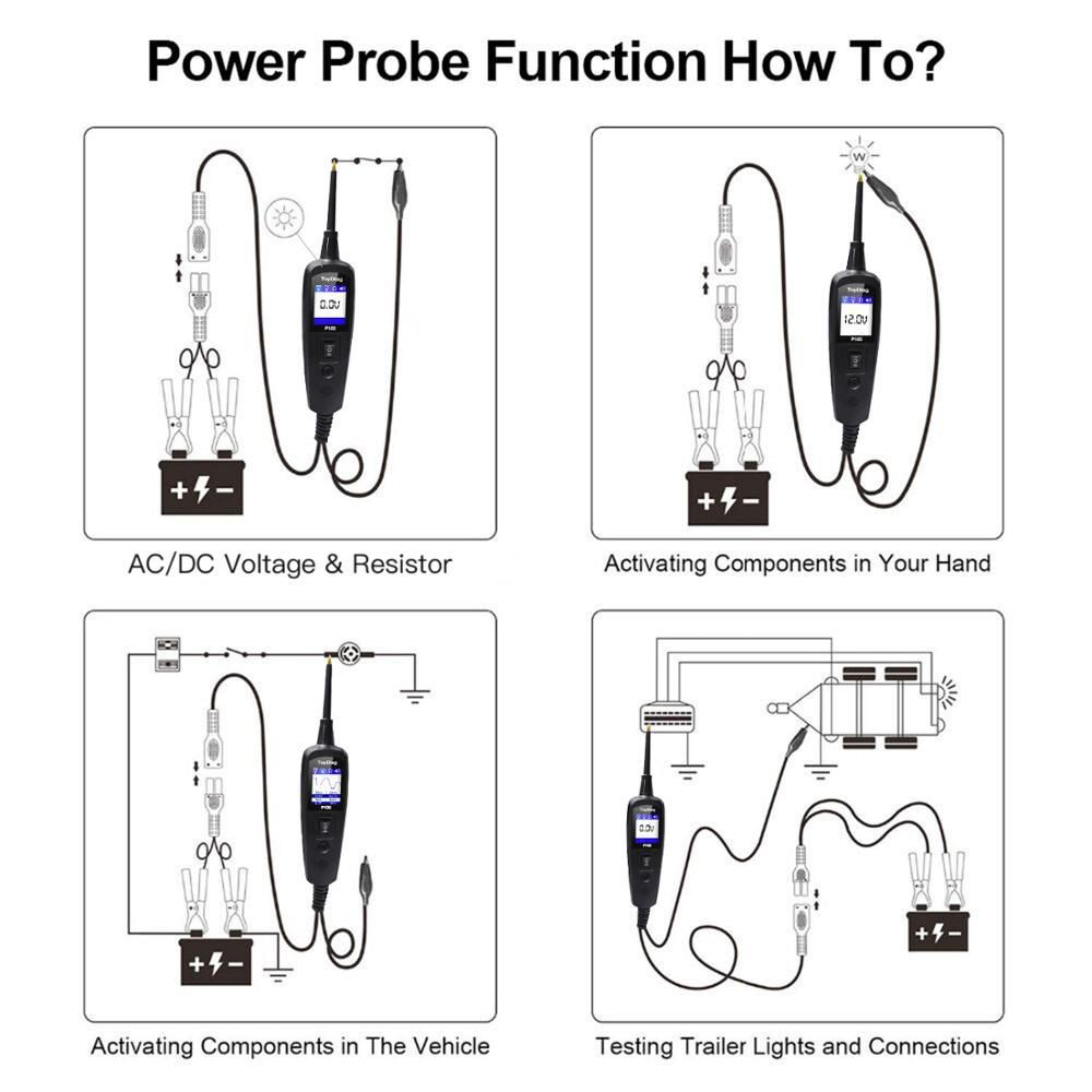 JDiag Power Pro P100 New Generation Automotive Electrical Circuit System Tester für Autos und LKW