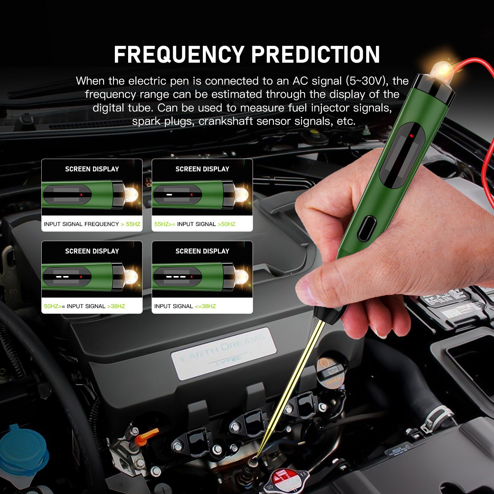 JDiag P50 Auto Elektrische Schaltung Tester Probe 5V-30V Digitale Anzeige Schaltung Test Pen Auto Schaltung Tester Lampe Spannung Test Pen