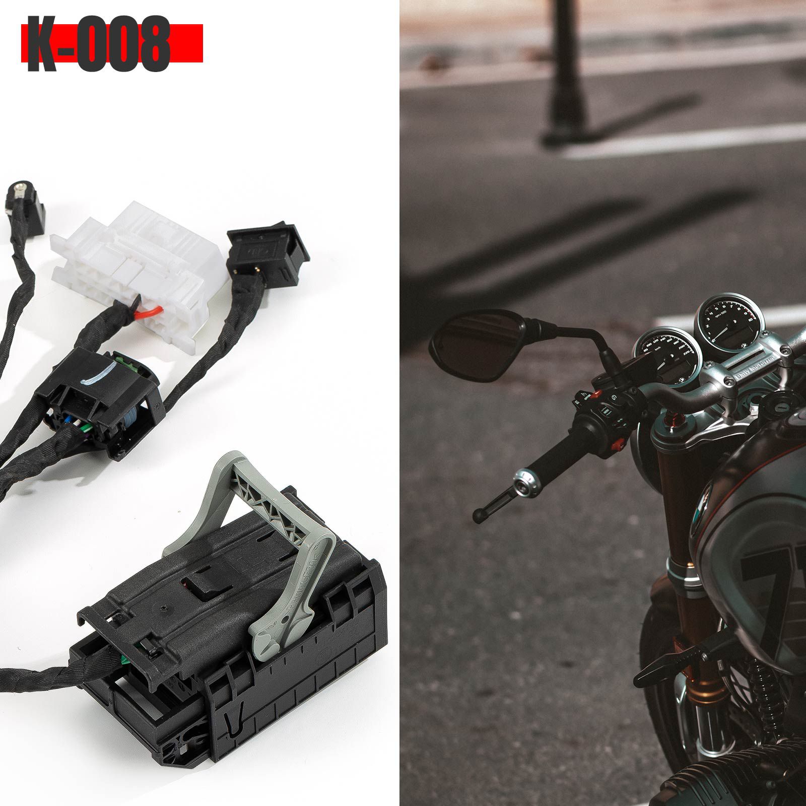 OEM K-008 Schlüssel 8A / 4D passendes Adapterkabel für BMW Motorrad Zündung / Programmierkabel für alle Schlüssel verloren passend