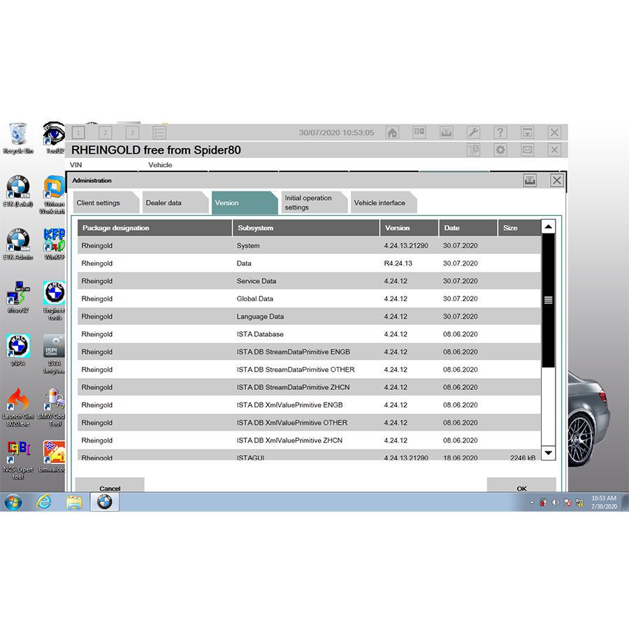 V2022.6 BMW ICOM Software ISTA-D 4.35.20 ISTA-P 3.67.1.000 mit Engineers Programmierung Win7 System 500GB Festplatte