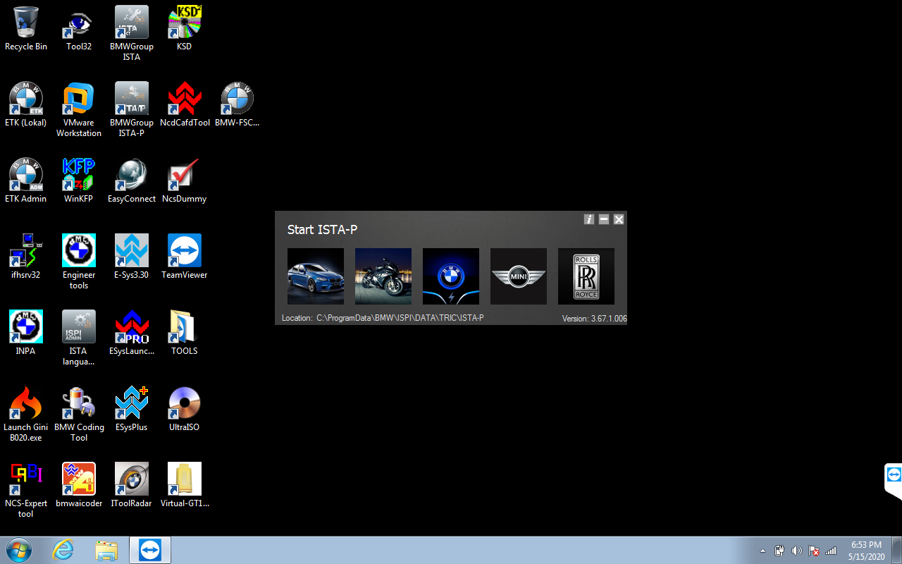 V2020.5 BMW ICOM Software ISTA-D 4.22.32 ISTA-P 3.67.1.006 mit Engineers Programmierung Win7 System 500GB Festplatte