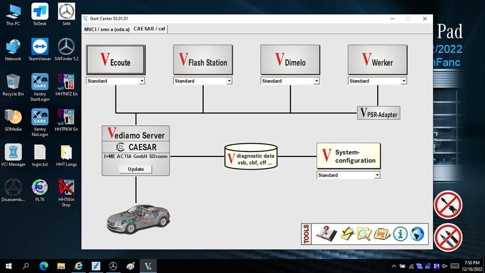 V2023.3 MB Star Diagnostic SD Connect C4 500G HDD Win10 Support HHT-WIN Vediamo and DTS Monaco