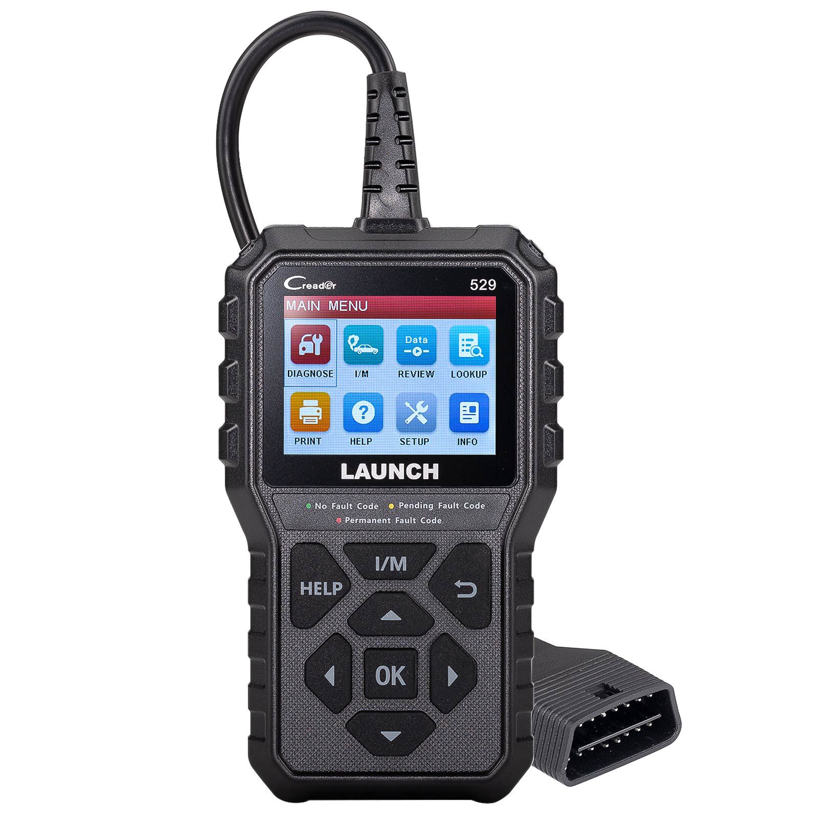 LAUNCH CR529 OBD2-Scanner-Diagnosewerkzeug, vollständige OBD2-Scanner-Sicherung, offene Codes, Ein-Klick-I/O, für DIYers mit Autos nach 1996