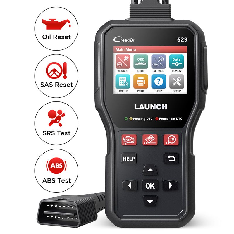 Starten Sie Creader 629 CR629 OBD2 Scanner ABS SRS Code Reader OBD 2 Auto Scanner Active Test OBDii Car Scanner