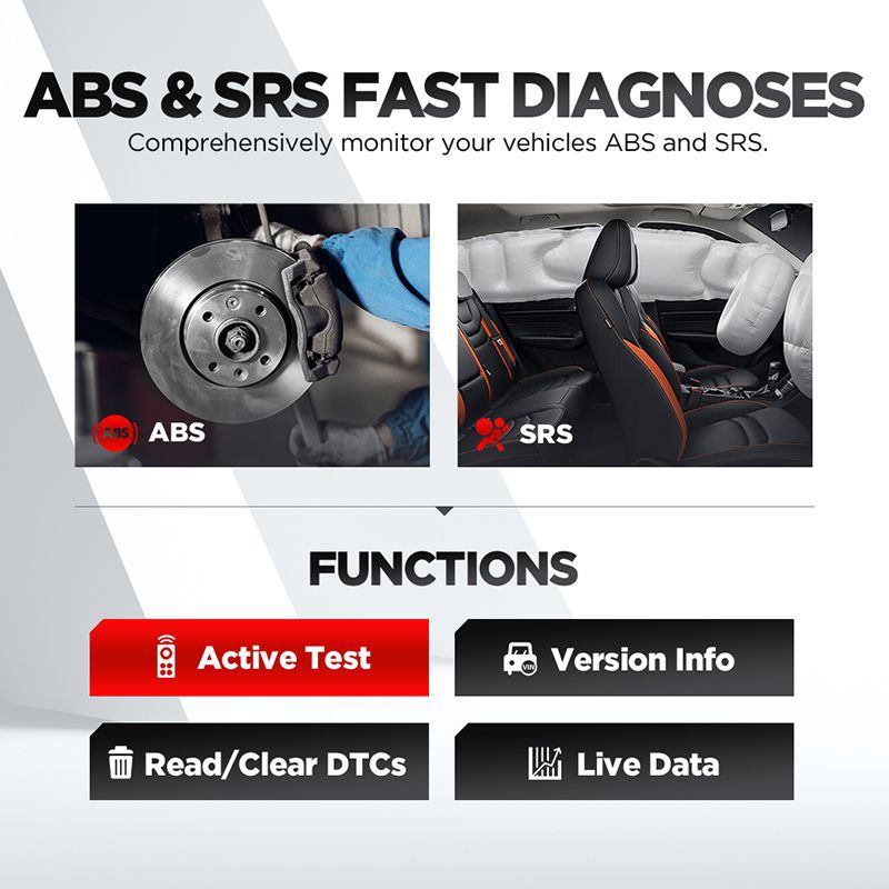 Starten Sie Creader 629 CR629 OBD2 Scanner ABS SRS Code Reader OBD 2 Auto Scanner Active Test OBDii Car Scanner