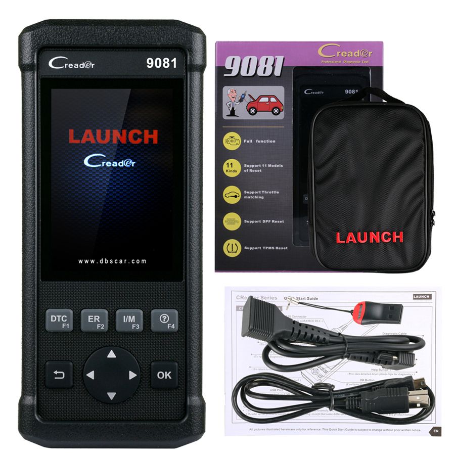 LAUNCH DIY Scanner CReader 9081 CR9081 Full OBD2 Scanner +ABS +SRS +Oil +EPB +BMS +SAS +DPF