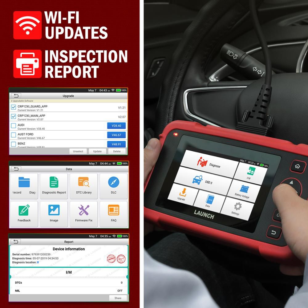 LAUNNCH CRP123X OBD2 Code Reader für die Engine Transmission ABS SRS Diagnostics mit AutoVIN Service Lifetime Free Update Online