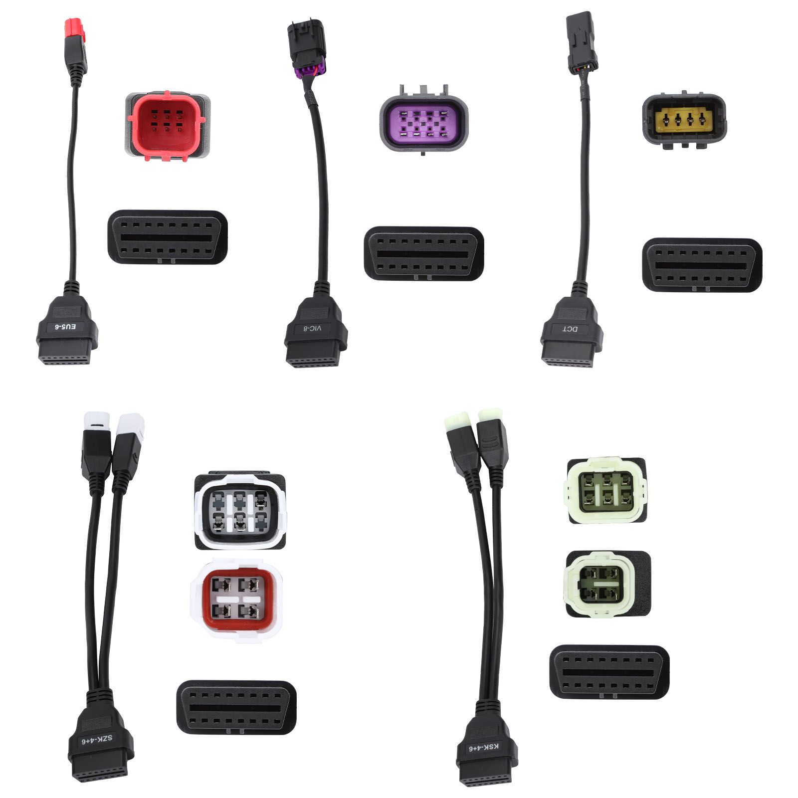 2025 LAUNCH Motorrad Diagnostik Steckverbinder Kit 2.0 für Ducati, Indian, Polaris, Sieg, Harley, Honda, Yamaha, Kawasaki, Suzuki, BMW