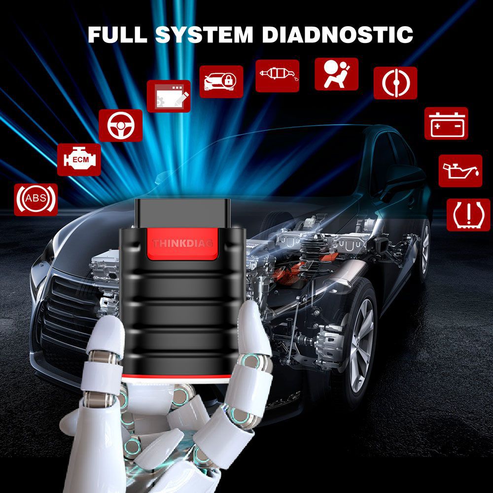 THINKCAR Thinkdiag Full System OBD2 Diagnosetool mit lizenzfreiem Update aller Marken für ein Jahr