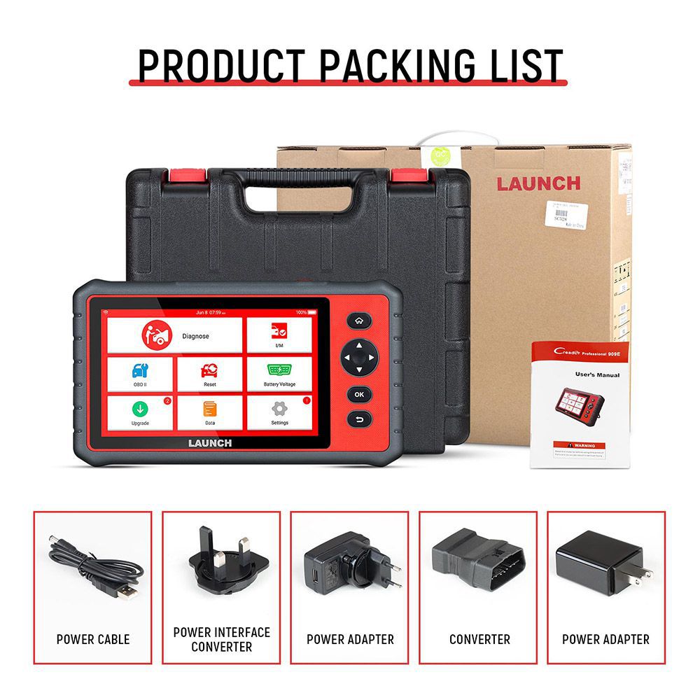 LAUNCH X431 CRP909E Full System Car Diagnostic Tool mit 15 Reset Service PK MK808 CRP909