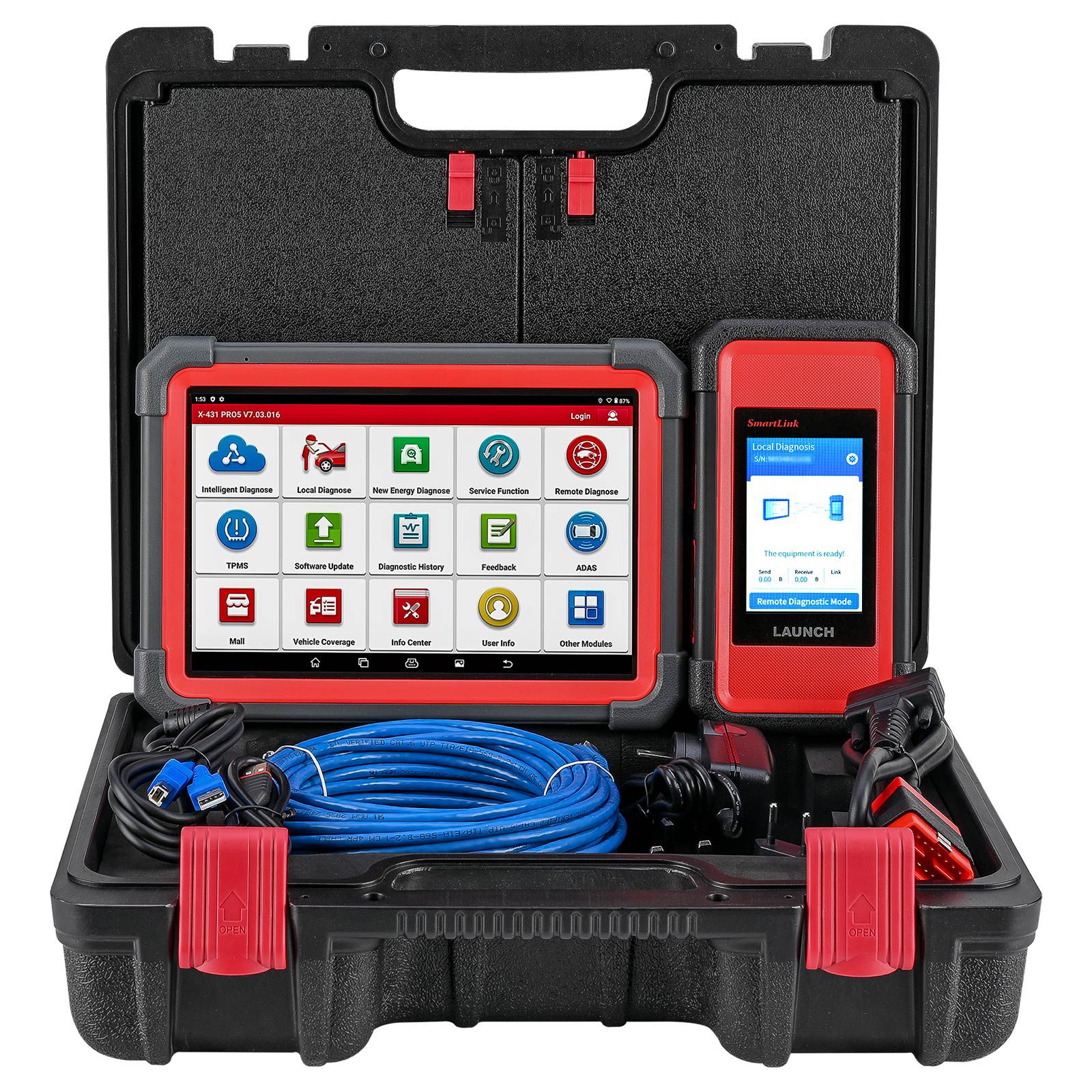 2024 Neue LAUNCH X431 PRO5 PRO 5 mit J2534 Smartlink 2.0 Bi-Directional Diagnostic Tool CANFD DoIP HD unterstützt Online-Programmierung und Topologie-Mapping