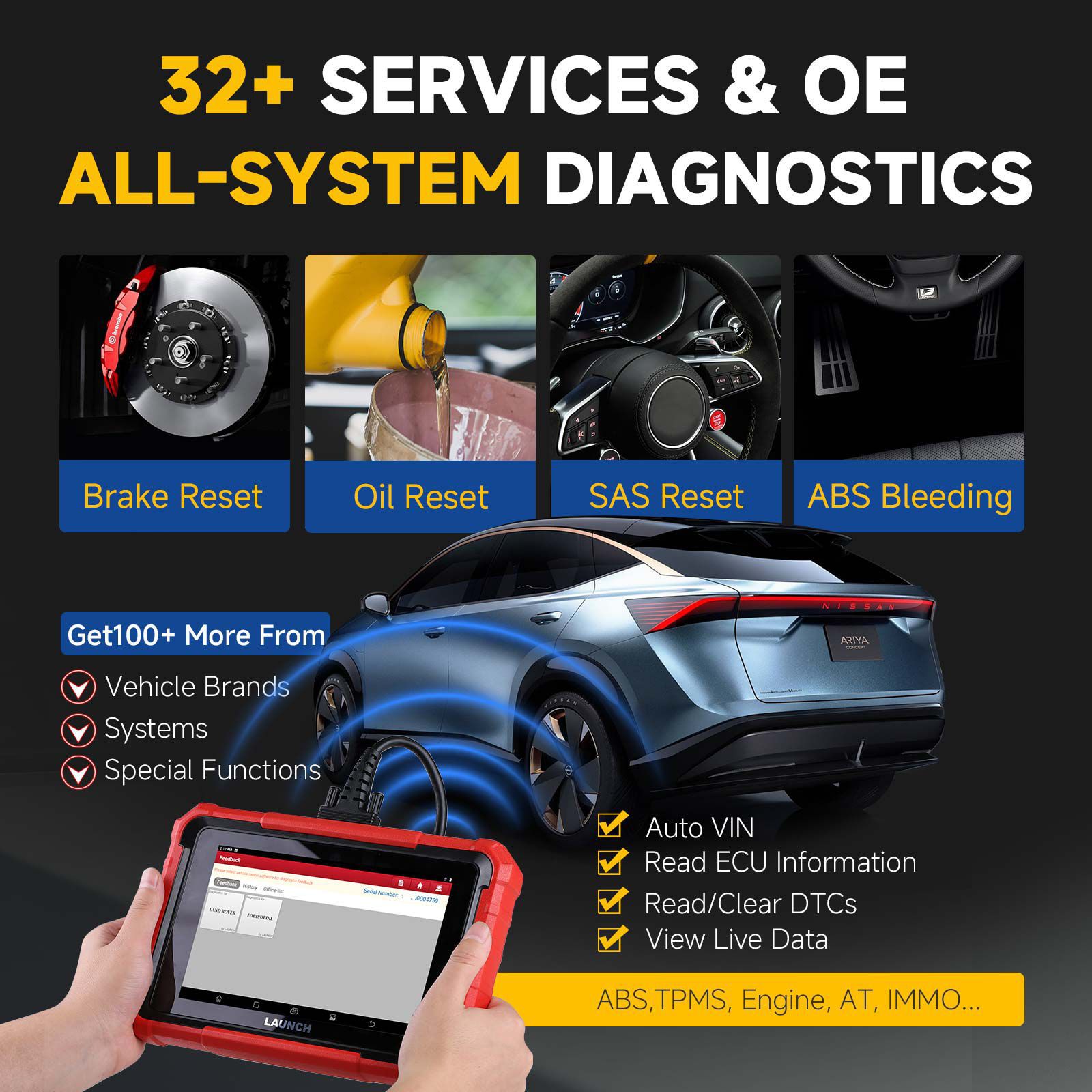 2024 Launch X431 PROS ELITE Bidirektional Scan Tool mit CANFD ECU Coding Full System 32+ Special Function VAG Guide