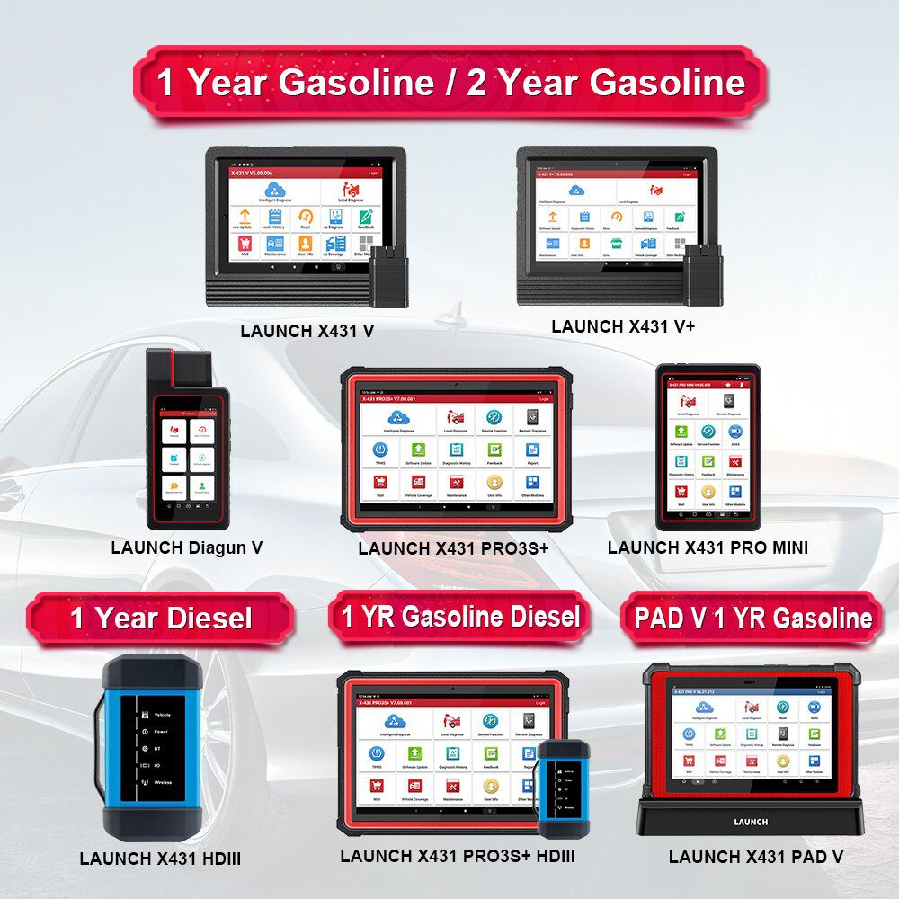 Launch X431 Abonnement Erneuerung Karte 1-2 Jahr 12V 24V Benzin Diesel Erneuerung Update Pin Karte Unterstützung X431 V /V+/PRO3S+/PROS V