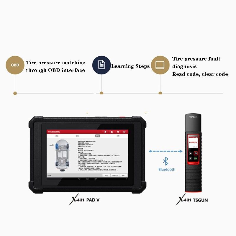 Starten Sie X-431 TSGUN WAND TPMS Reifendruckdetektor Handheld Program Diagnostic Tool