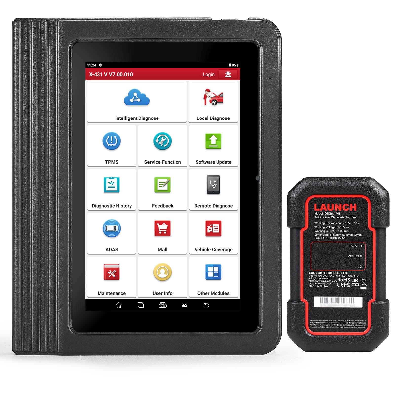 Launch X431 V 5.0 (X431 Pro) 8inch Wifi/Bluetooth bidirectional Full System Diagnostic Scanner unterstützt CAN FD DOIP, VAG Guide