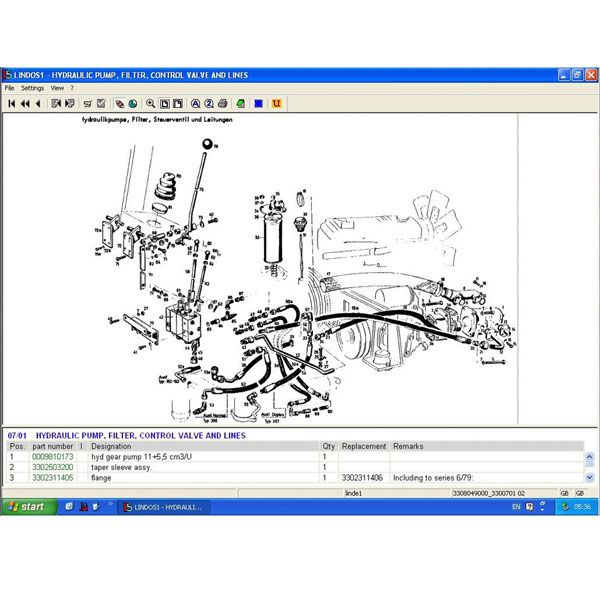 Linde Lindos 2014 Teilekatalog EPÜ für Linde Gabelstapler