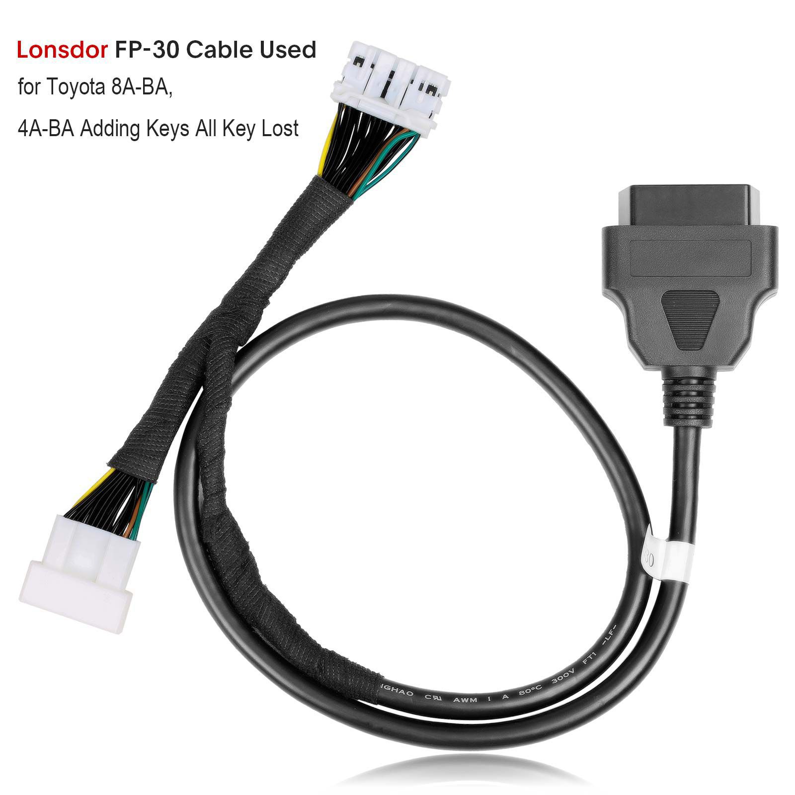 2023 Lonsdor FP30 30 PIN Kabel für Toyota 2022- 8A-BA und 4A Nähe ohne PIN Code funktioniert mit K518ISE K518S