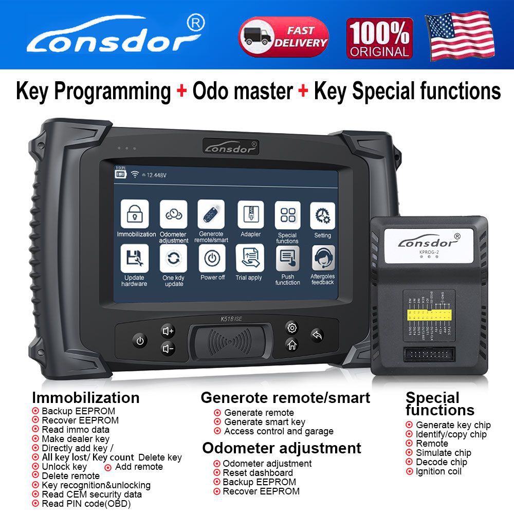 Lonsdor K518ISE Programmer Plus LKE Emulator und Super ADP 8A/4A Adapter