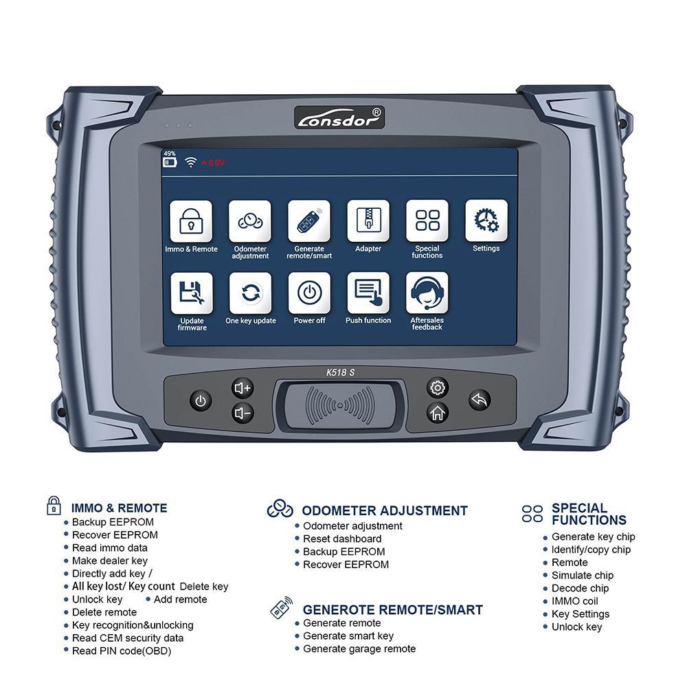 LONSDOR K518S Key Programmer Vollversion Unterstützung Toyota All Key Lost mit 2 Jahre Update