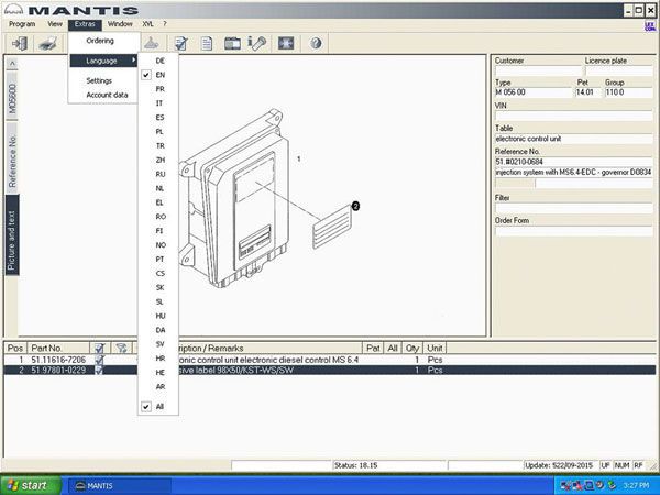 Man Heavy Duty (Mantis) 2015 Workshop Info System EPC Electronic Parts Katalog V5.9.1.85 Free Shipping