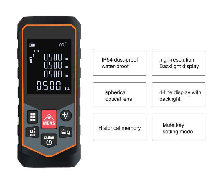 Mileseey Laser Entfernungsmesser elektronische Roulette Laser Digitalband Entfernungsmesser trena metro Laser Sucher Messband