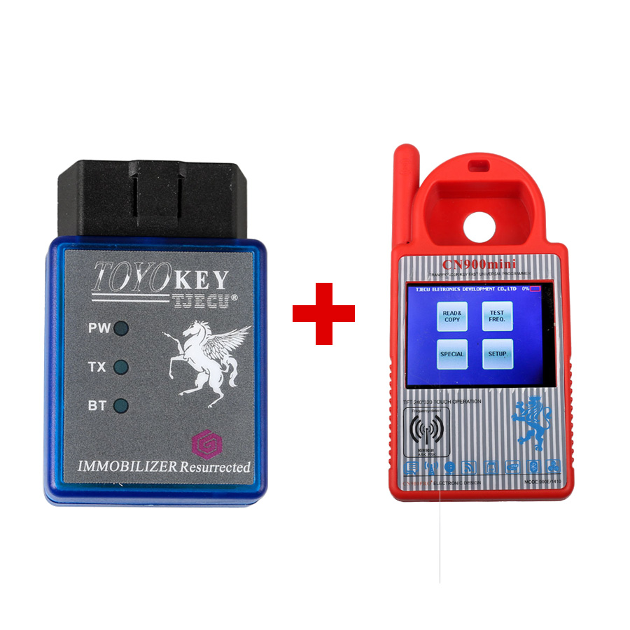 Mini CN900 Transponder Key Programmer Plus TOYO Key OBD II Key Pro für 4C 46 4D 48 G Chips mit 24 Tokens