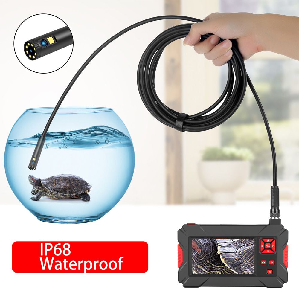 Neue Dual Lens Industrial Endoscope HD Kamera 1080p Boroskop Pipe Inspection Camera mit 4.3 Zoll Hard Kabel