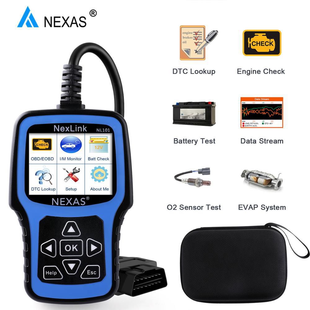 NEXAS NL101 OBD2 Automotive Scanner Engine EVAP Akku OBDII Scanner