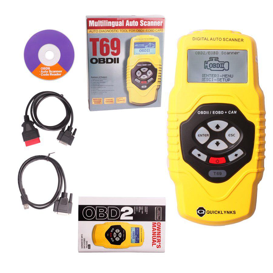 OBDII Auto Fahrzeug Scanner Diagnose Tool T69 (Mehrsprachiges Updatable)