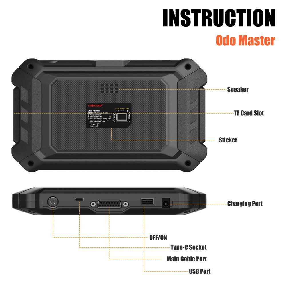 OBDSTAR ODO Master für Entfernungsmesser Einstellung/Öl Reset/OBDII Funktionen