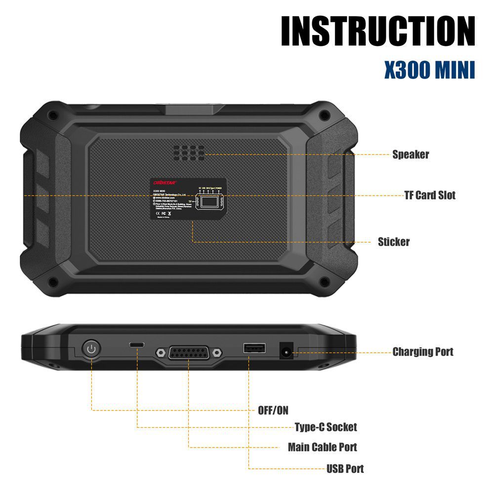 2023 OBDSTAR X300 MINI Chrysler Jeep Dodge IMMO Key and Mileage Programmer Supports Oil Reset