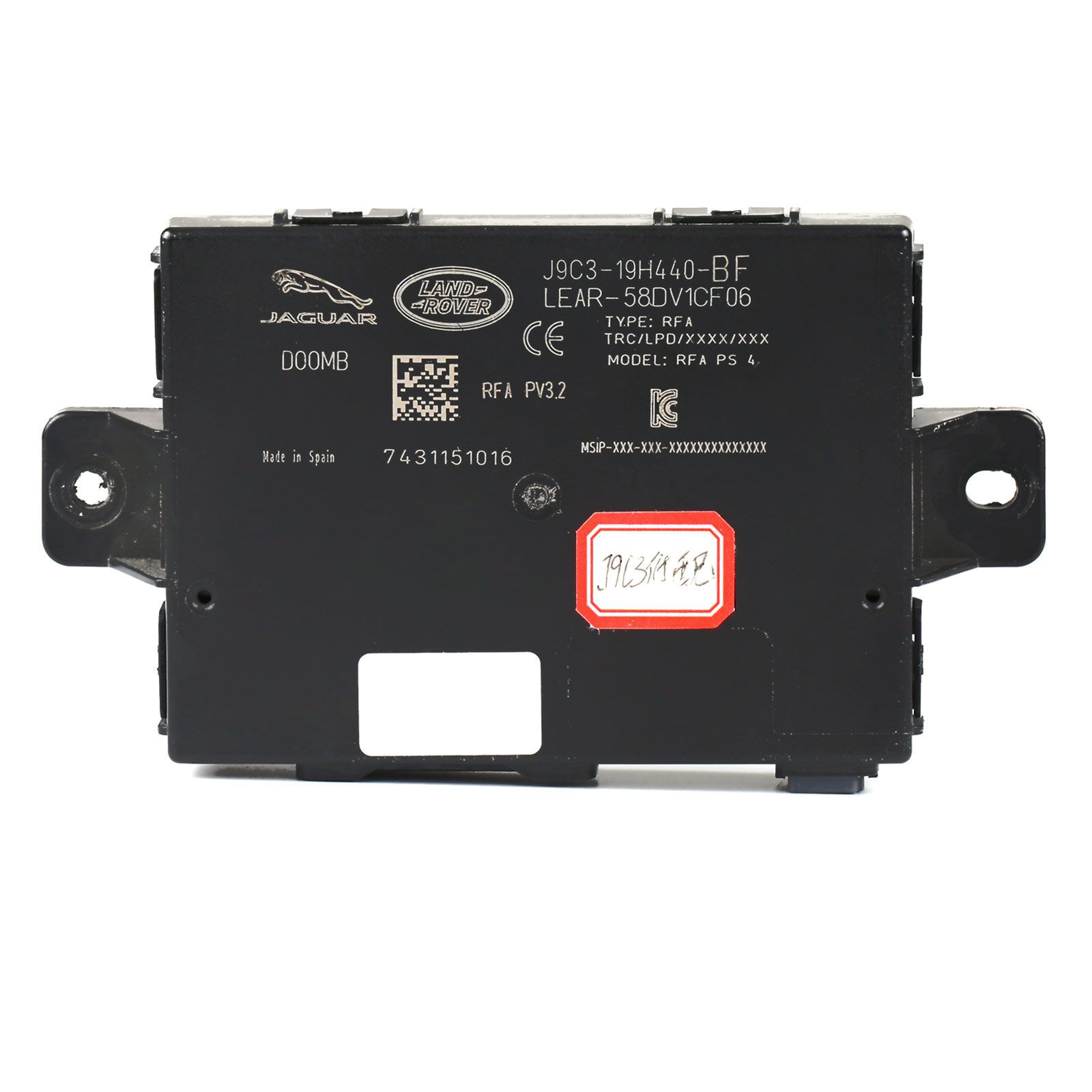 OEM Jaguar Land Rover Blank RFA Modul J9C3 ohne Komfortzugang enthält SPC560B Chip und Daten