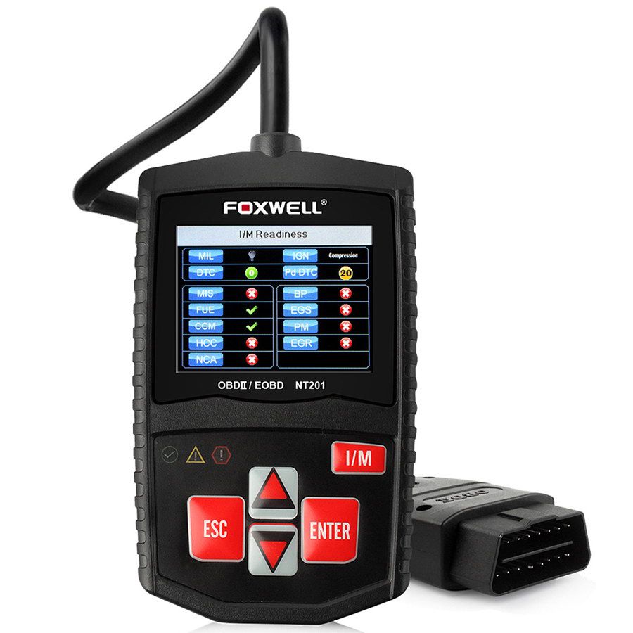 Original Foxwell NT201 Universal OBD2 EOBD CAN Scanner Automotive Engine Code Reader Scan Diagnostic Tool Car OBDII OBD 2 Scanner