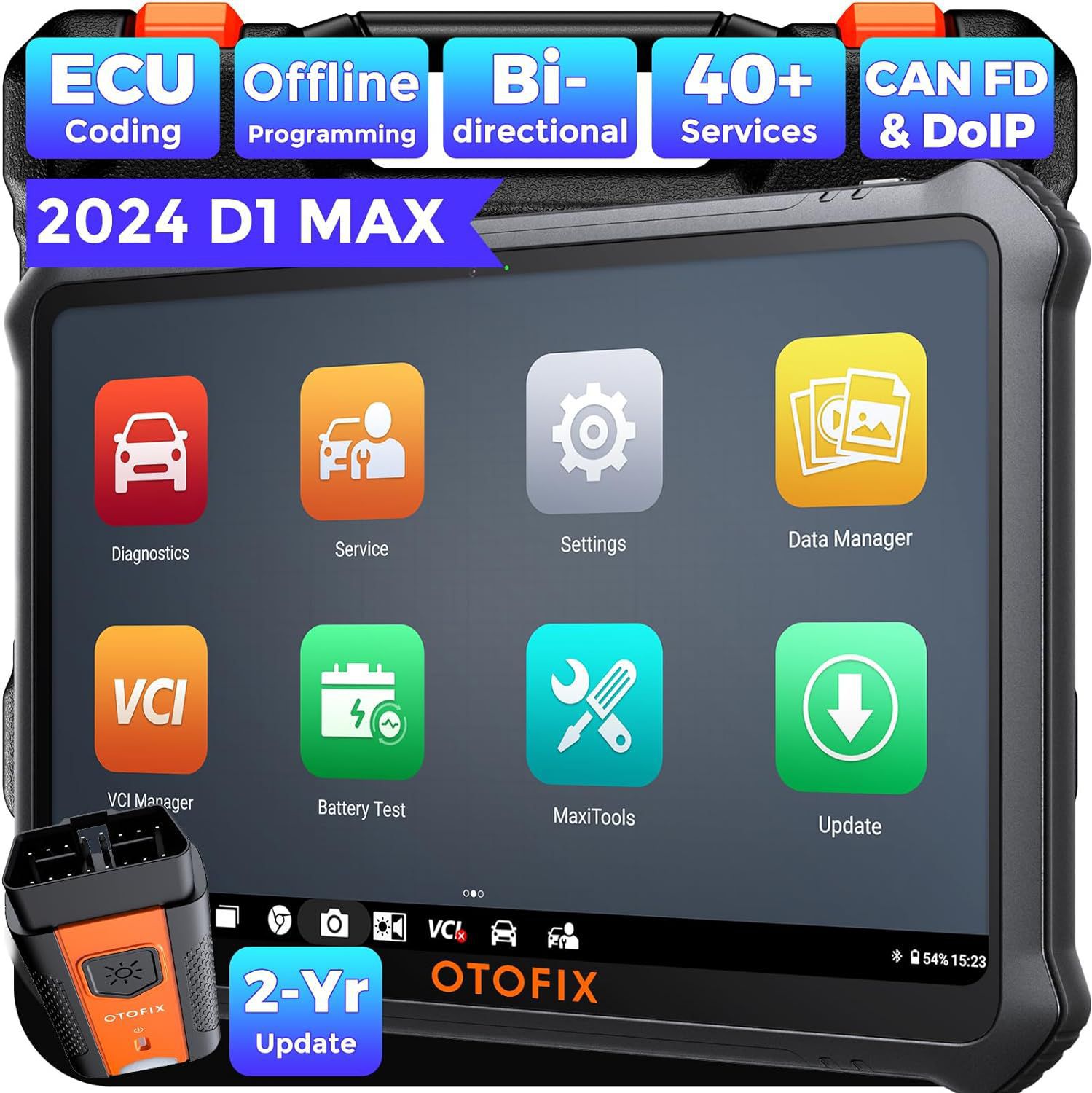 2024 OTOFIX D1 MAX Vollsystemdiagnose Bi-Directional Scanner Unterstützung ECU Coding DoIP, CAN FD 40+ Services