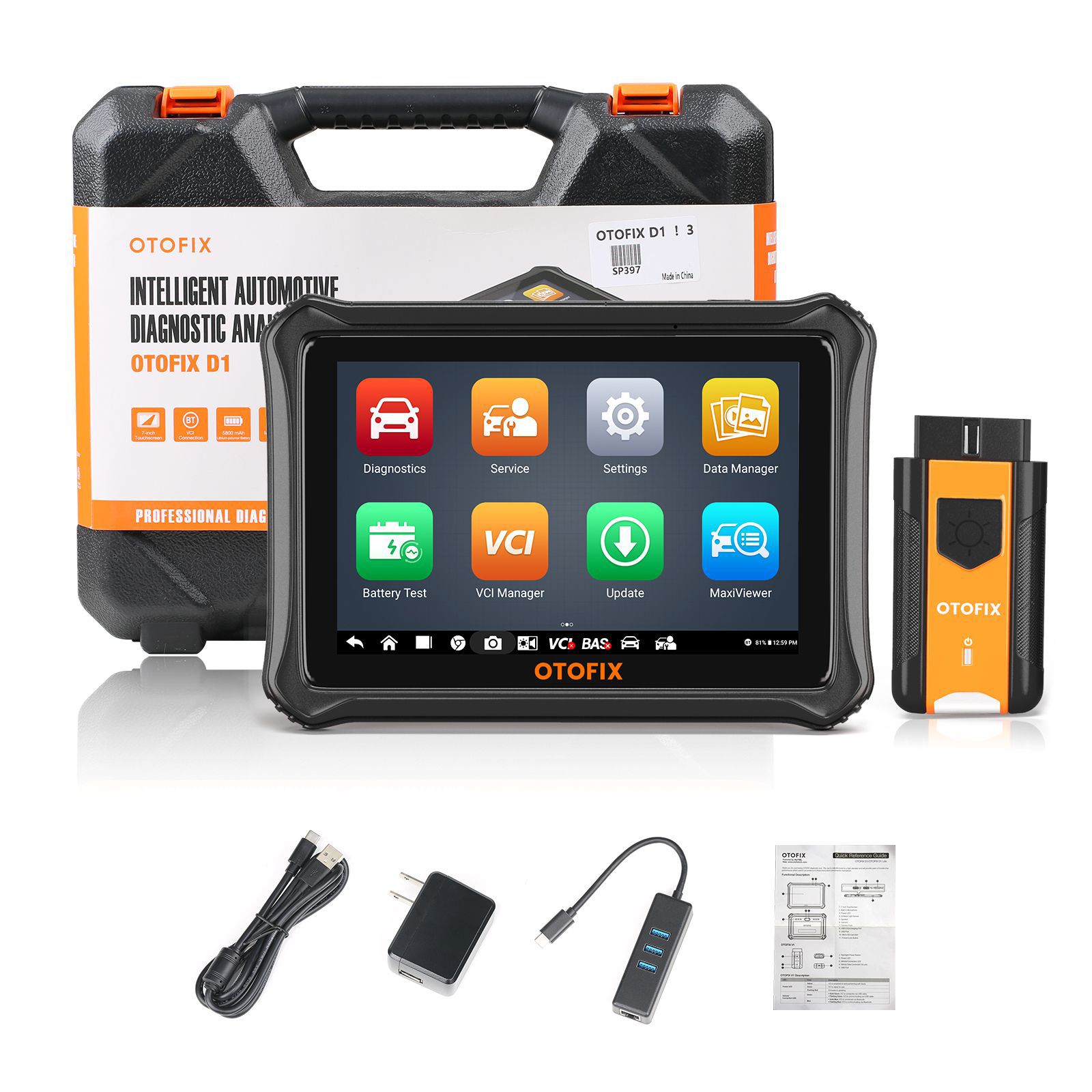 OTOFIX D1 Bidirektionaler All System Diagnostic Tool OBD2 Tablet Automotive Scanner mit 30+ Service Funktion DPF EPB BMS Öl Reset TPMS