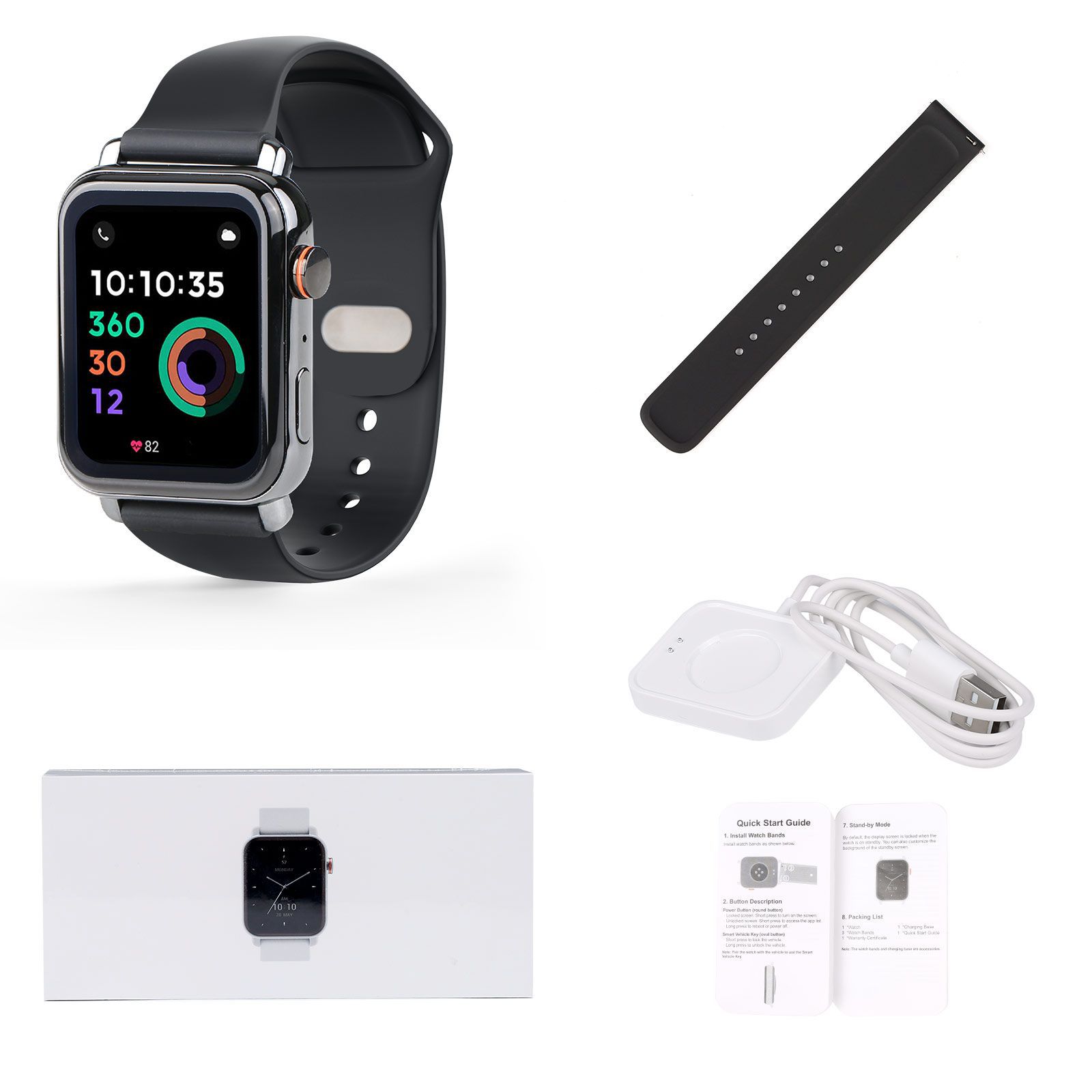 OTOFIX Uhr Smart Key Uhr ohne VCI 3-in-1 tragbares Gerät Smart Key+Smart Watch+Smart Phone Sprachsteuerung Schloss/Entriegeln Türen Kofferraum Fernbedienung