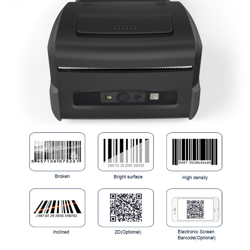 5.5 Inch PDA Priting Machine PDA Barcode Scanner NFC RFID Thermal Printer Handheld Terminal Android 8.1 Wifi Bluetooth for Logistic Warehouse