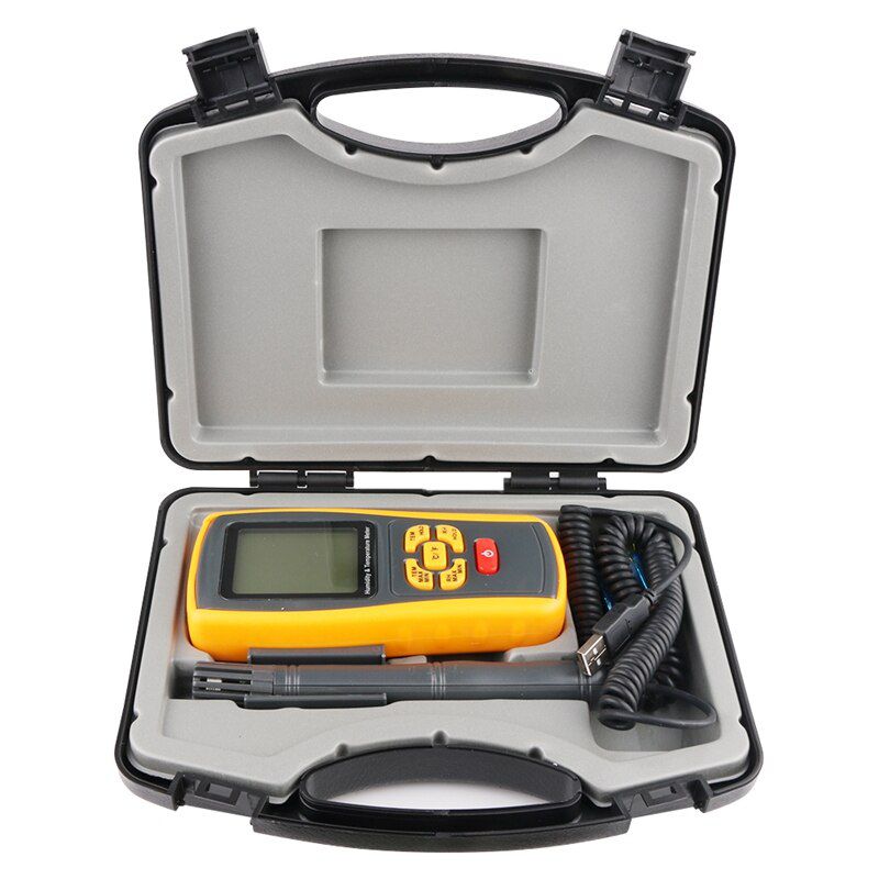 Portable Industrial Digital Thermometer Hygrometer K-Typ Thermoelement Labor Luft Temperatur Feuchte Meter C/F USB Datenlogger