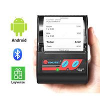 Tragbarer Bluetooth Printer Thermal Bill Taxi Printer 58mm für Andikrod IOS Windows Rechargeable Wireless Receipt Machine