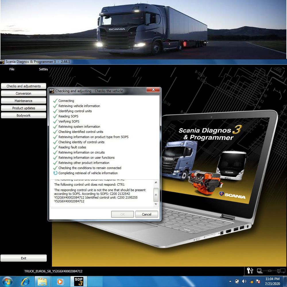 Installationsservice für Scania SDP3 2.58.1 Scania Diagnose, Programmierung 3 Installationsservice für VCI 3 VCI3 ohne Dongle