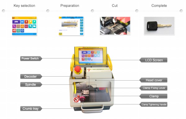 SEC -E9 CNC Automatisierte Schlüsselschneidemaschine 1