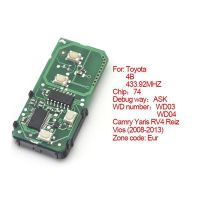 Smart Card Board 4 Tasten 433.92MHZ Nummer 271451 -5290 -Eur Für Toyota