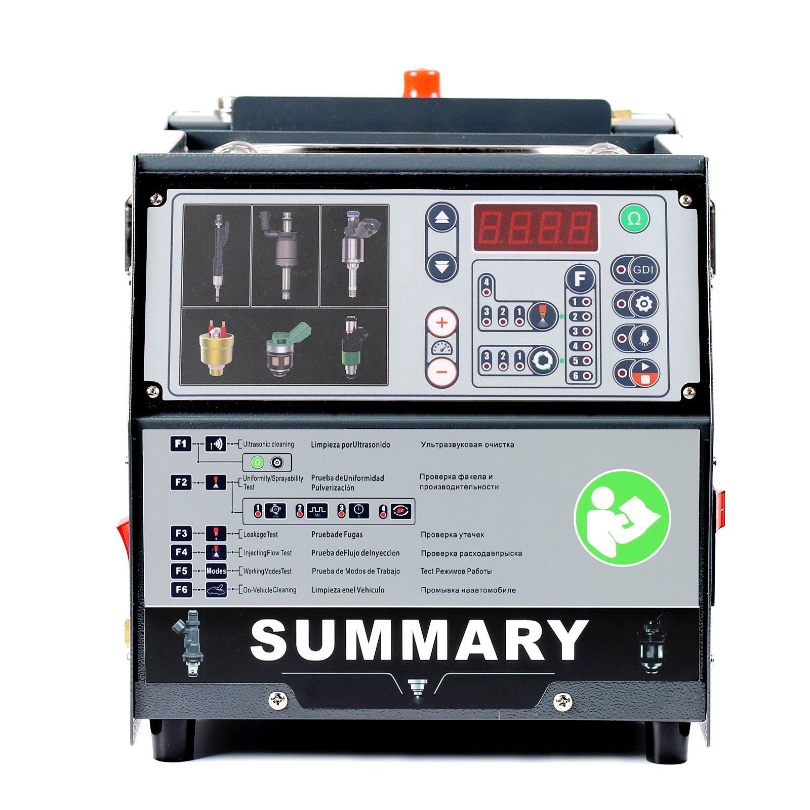 Zusammenfassung PowerJet GDI S4 Injektor Reiniger-Tester Maschine Kit Unterstützung für 110V/220V Benzinfahrzeuge Motorrad