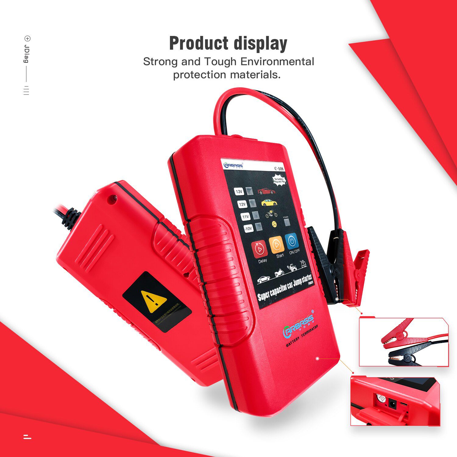 12V SUPER CAPACITOR JUMP STARTER Auto Zubehör Power Bank Auto Starting Netzteil ohne LCD Display